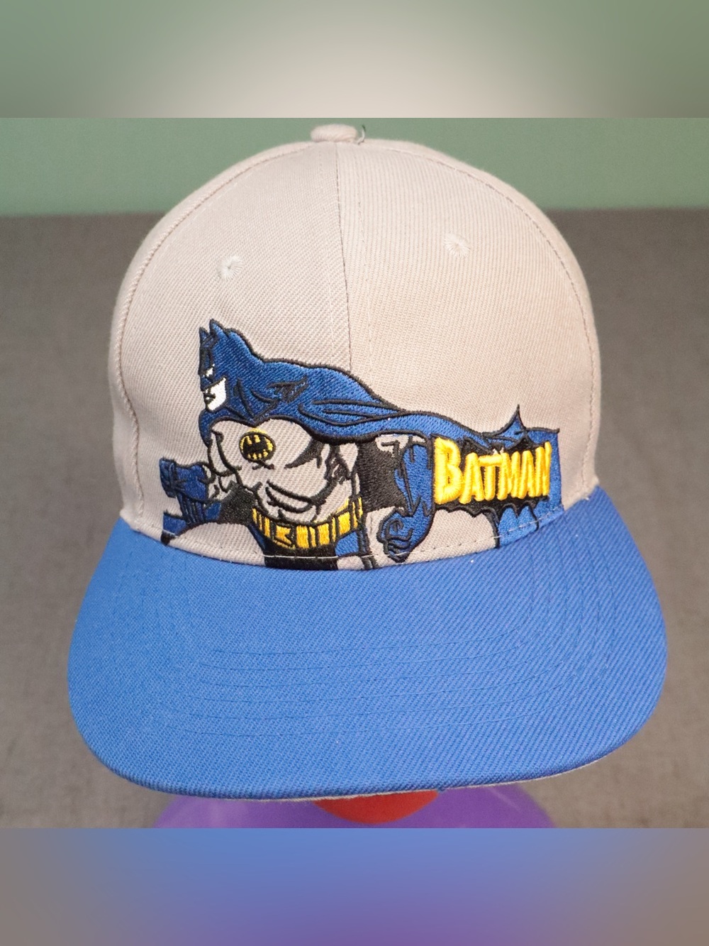 New Era x DC Comics Batman 9Fifty Snapback Hat Cap Gray Blue Embroidered Logo